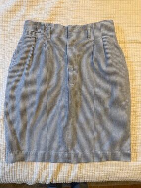 Ralph Lauren Blue and White Pinstripe Pencil Skirt